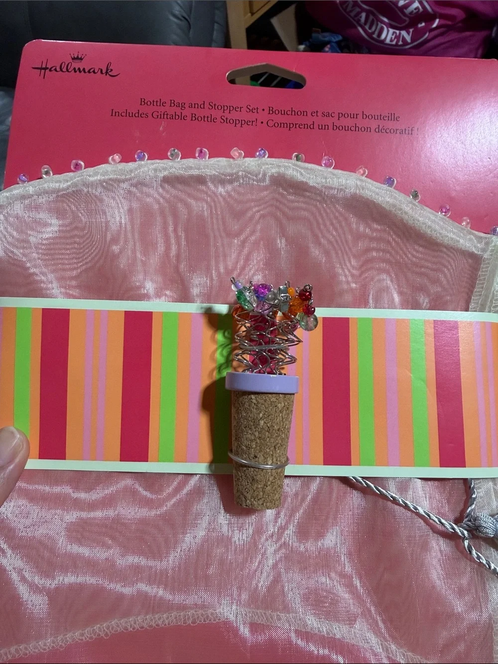 Hallmark bottle bag and stopper set